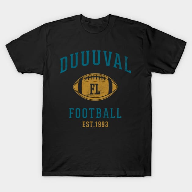 Duuuval Jacksonville Vintage Jaguars T-Shirt by BooTeeQue